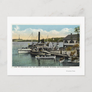Cartão Postal Mt. Washington, Gov. Navios a vapor Endicott Encai