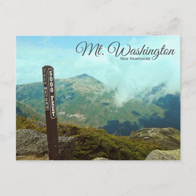 Cartão postal Mt Washington New Hampshire (Frente)