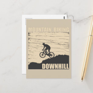 Cartão Postal MTB Downhill Bicicleta de Montanha