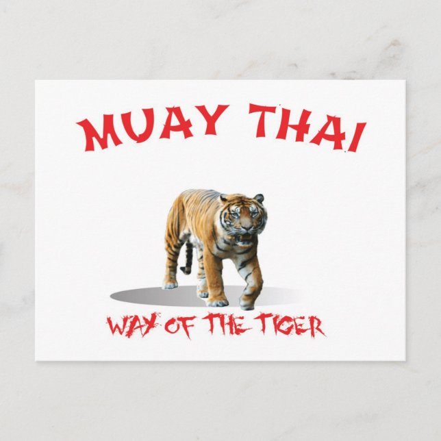 Cartão Postal Muay Thai Way of the Tiger Postcard (Frente)