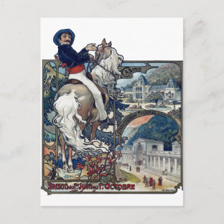 Cartão Postal Mucha Luchon Old European City Art Nouveau