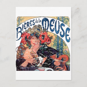 Cartão Postal Mucha-Muse -1860 - angustiado
