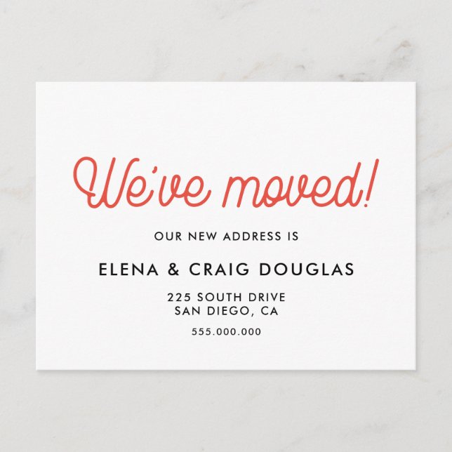 Cartão Postal Mudamos - Mudando o anúncio (Frente)