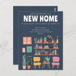 Cartão Postal Mudámos O Endereço Para Mudar A Sala De Vidas Cuta