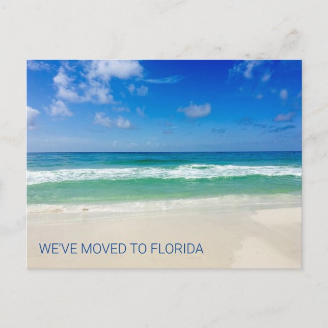Cartão Postal Mudamos para Florida Destin Beach Photo Moving (Frente)