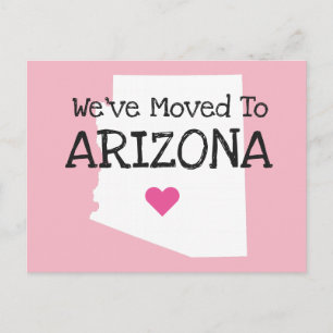 Cartão Postal Mudámos para o Coração Rosa Arizona
