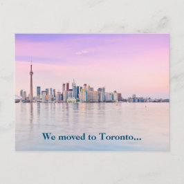 Cartão Postal Mudamos para Toronto Canada Skyline Photo Moving