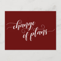 Mudança da Borgonha Elegante de Planos Adiou Casam