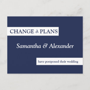 Cartão Postal Mudança de casamento de planos Marinho mínimo mode