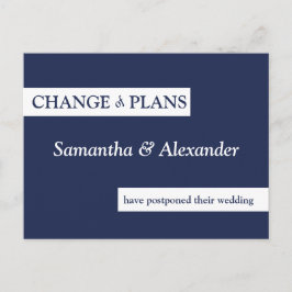 Cartão Postal Mudança de casamento de planos Marinho mínimo mode
