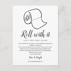 Cartão Postal Mudança de Data Adiada Evento Cancelado Foto