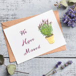 Cartão Postal Mudança de endereço | Anúncio de mudança<br><div class="desc">Lavanda elegante | Anúncio de mudança de residência. Este é um modelo pronto para você adicionar seus detalhes a.</div>