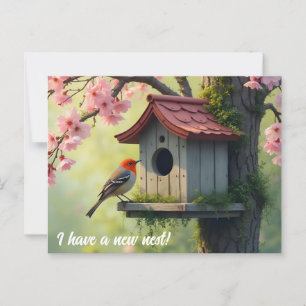 Cartão Postal Mudança de endereço do primavera