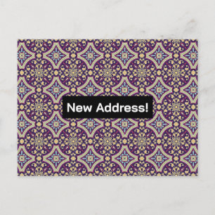 Cartão Postal Mudança de Endereço em Mosaico Antigo