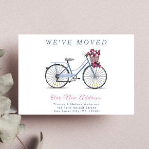 Cartão Postal Mudança de Endereço l Bicicleta Flora Fora de Cort
