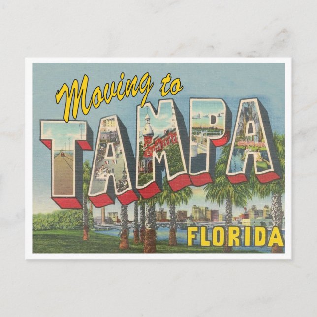 Cartão Postal Mudança de endereço para Tampa Florida (Frente)