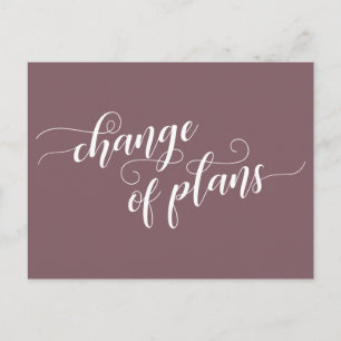 Cartão Postal Mudança de planos da Elegante adiada de casamento