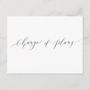 Cartão Postal Mudança de planos de adiamento de casamento verde