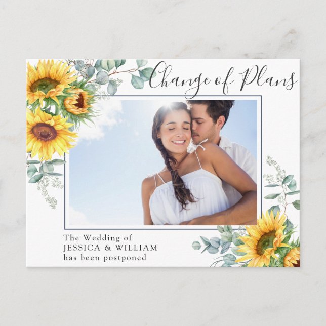 Cartão Postal Mudança de Planos de Casamento de Eucalyptus FOTO  (Frente)