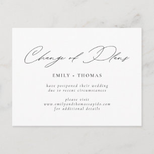 Cartão Postal Mudança de Planos Roteiro Moderno Minimalista