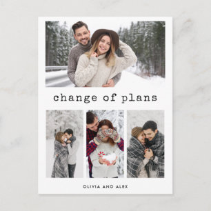 Cartão Postal Mudança de Planos   Texto Simples de Máquina de Es