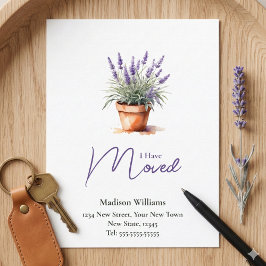 Cartão Postal Mudança elegante de endereço | Anúncio de mudança