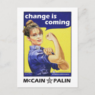 Cartão Postal "Mudança está chegando" McCain / Partido Republica