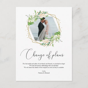 Cartão Postal Mudança Geométrica de Planos de Casamento na Natur