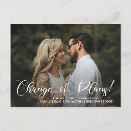 Cartão Postal Mudança moderna de planos de casamento de fotos