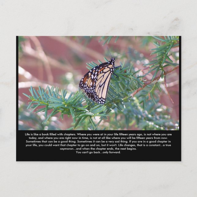 Cartão Postal Mudanças de vida de presentes inspiracionais (Frente)