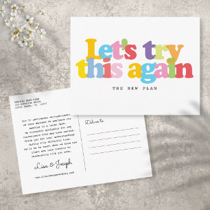 Cartão Postal Mudar a data do evento adiado Colorido