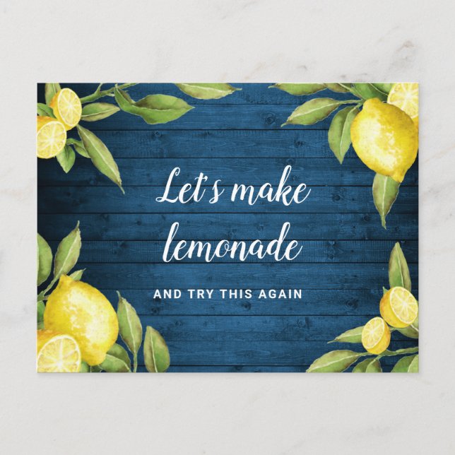 Cartão Postal Mudar a Data Evento Cancelado Postergado Limões (Frente)