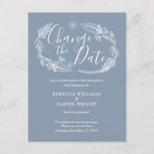 Cartão Postal Mudar a Data Rústico Floral País