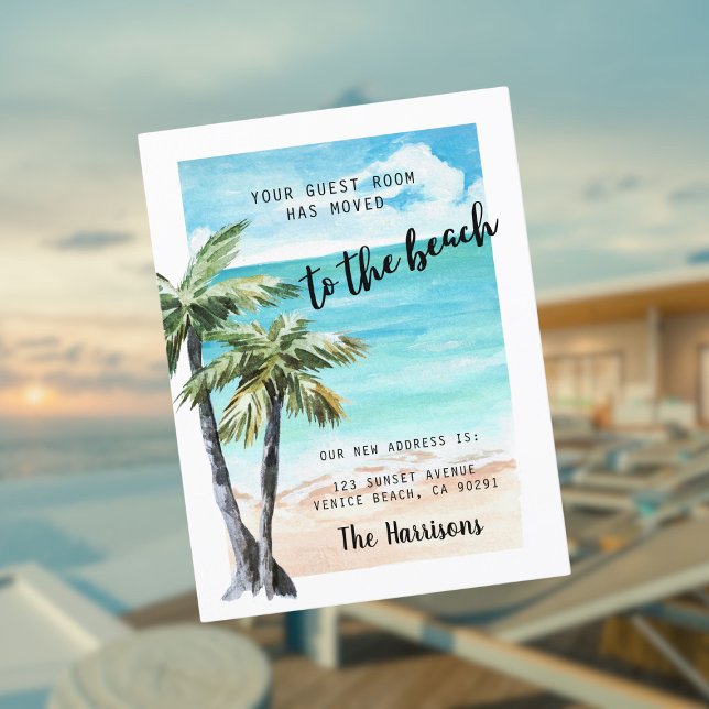 Cartão Postal Mudou Para O Anúncio De Movimentação Da Praia (Criador carregado)