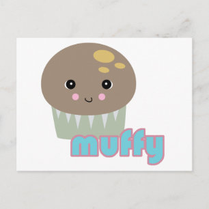 Cartão Postal muffy muffin de kawaii