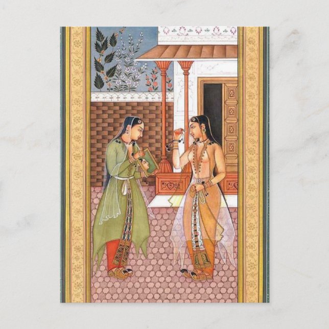 Cartão Postal Mughal Art (Frente)