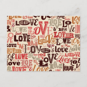 Cartão Postal Muita Vintage Love