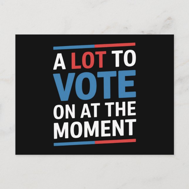 Cartão Postal Muito A Votar Neste Momento Engraçado Kamala 2024 (Frente)