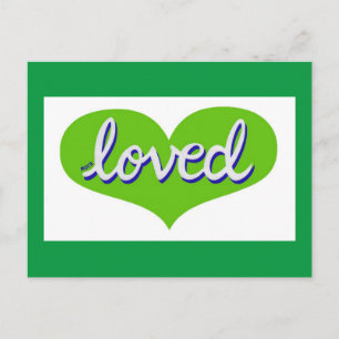 Cartão Postal MUITO AMADO - Coração de amor verde