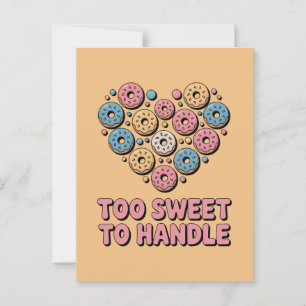 Cartão Postal Muito Doce para Segurar Crianças Donut