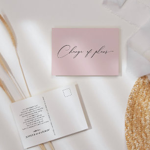 Cartão Postal muito elegante mudança de roteiro de casamento