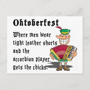 Cartão Postal Muito Engraçado Oktoberfest