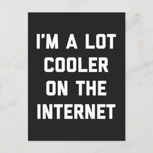 Cartão Postal Muito Mais Frio Na Citação Engraçada Pela Internet (Frente)