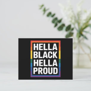 Cartão Postal Muito Negro Muito Orgulhoso Orgulho Gay Afro-Ameri