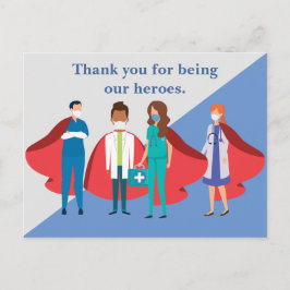 Cartão Postal Muito Obrigado A Enfermeira Do Médico Herói.