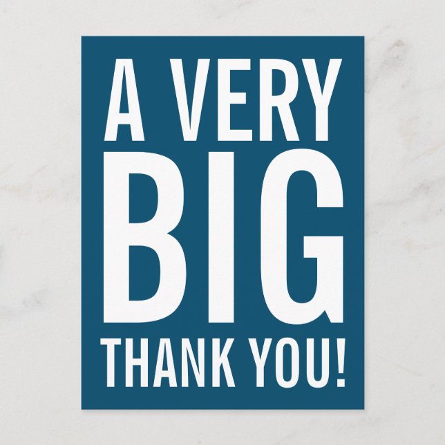 Cartão Postal Muito Obrigado Cartão-Postal (Frente)