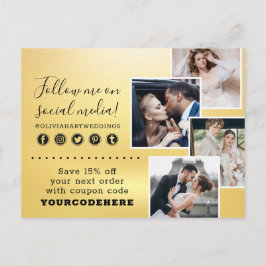 Cartão Postal Muito Obrigado Logotipo De Chic Minimalista E Dour