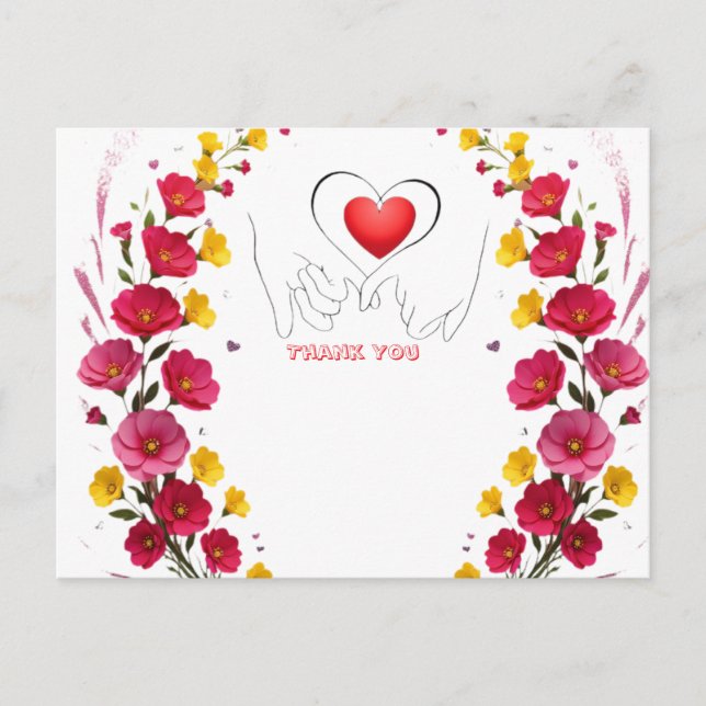 Cartão Postal Muito Obrigado Obrigado Com Gratidão Muitos Agrade (Frente)