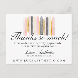 Cartão Postal Muito Obrigado Pintor Cor-de-Rosa Esbatido E Pinto