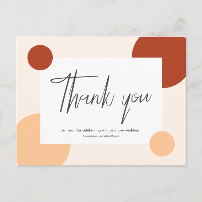 Cartão Postal Muito obrigado por celebrar conosco nosso.. (Frente)